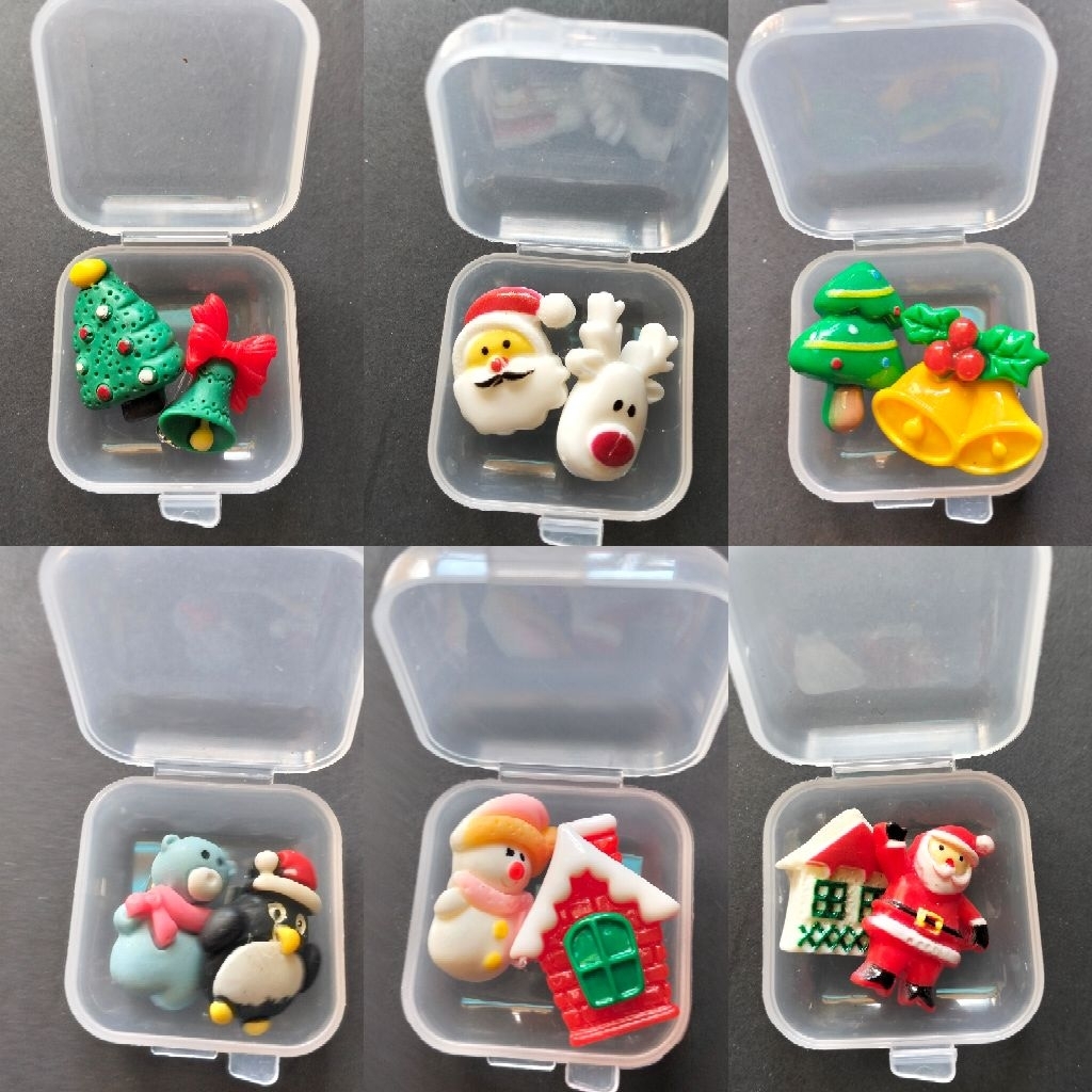 Bros Natal/Pin Baju Natal/Clay Bros Natal/Souvenir Natal/Souvenir Hadiah Natal isi 2