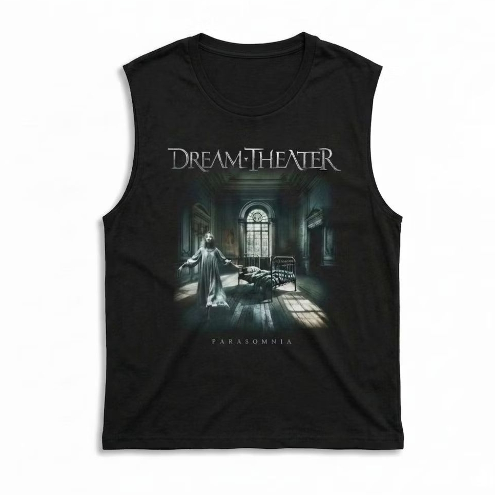 Ambisius Kaos Singlet Band Dream Theater Cotton Combed 24s Reguler Fit Baju Sablon Distro Unisex Ata