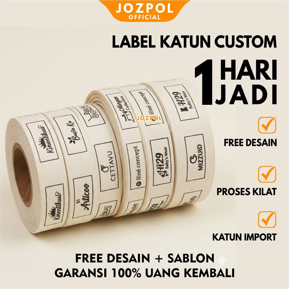 label pita katun label baju kaos label hijab nama free desain