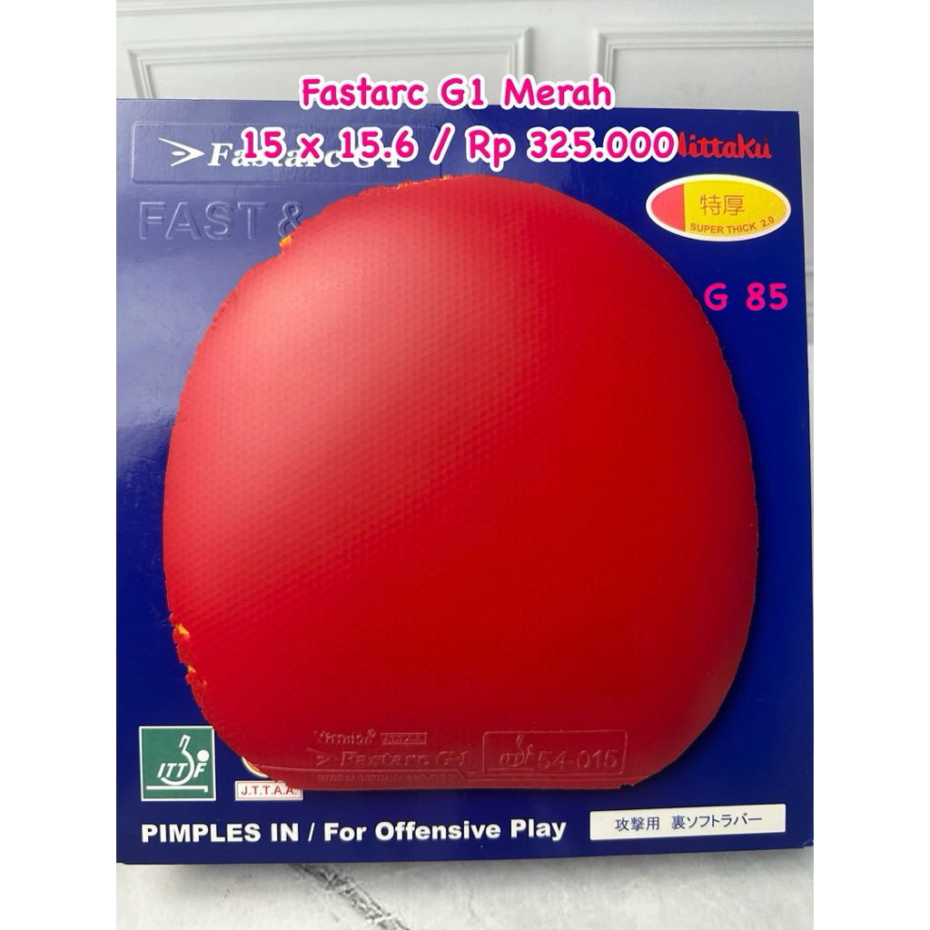 SECOND KARET TENIS MEJA PINGPONG FASTARC G1 MERAH