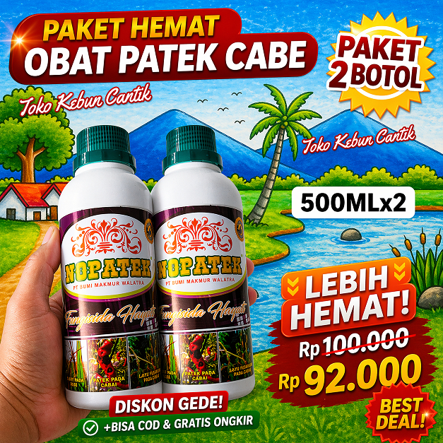 Paket NOPATEK 500ml x2 Obat Cabe Busuk Biar Gak Rontok Lagi