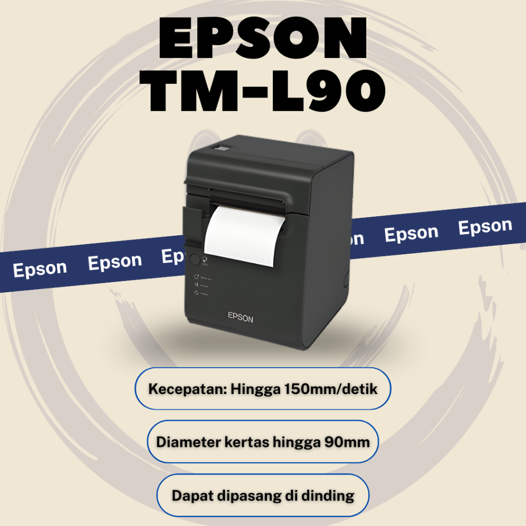 Printer Label Barcode Epson TM-L90 Direct Thermal USB POS Receipt Printer