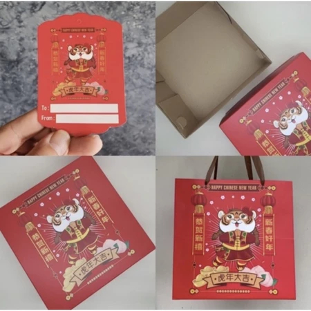 Box Motif Imlek Packaging Kue Kering