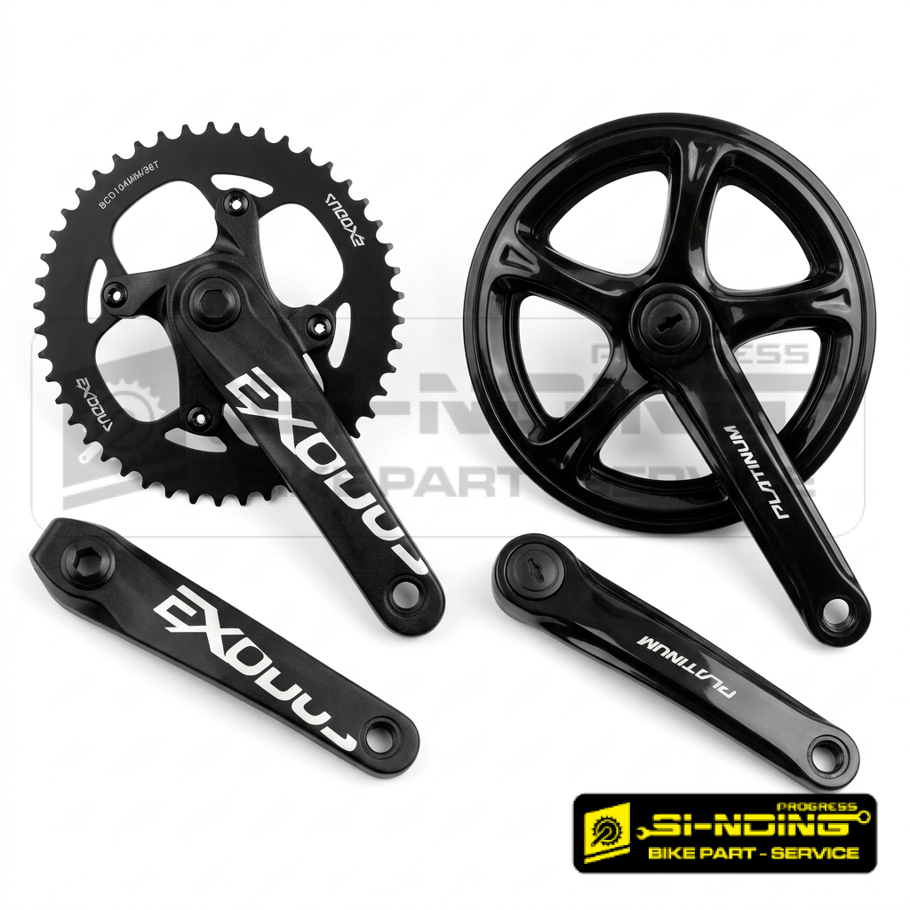 Gear Crank Front Chainwheel 36 44 46 48 52 T Single Speed Gir Sepeda BMX Lipat Minion Fixie