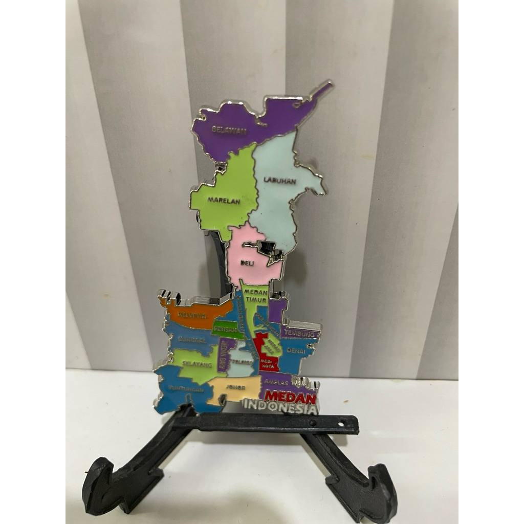 TEMPELAN KULKAS FRIDGE MAGNET BESI OLEH OLEH KHAS MEDAN