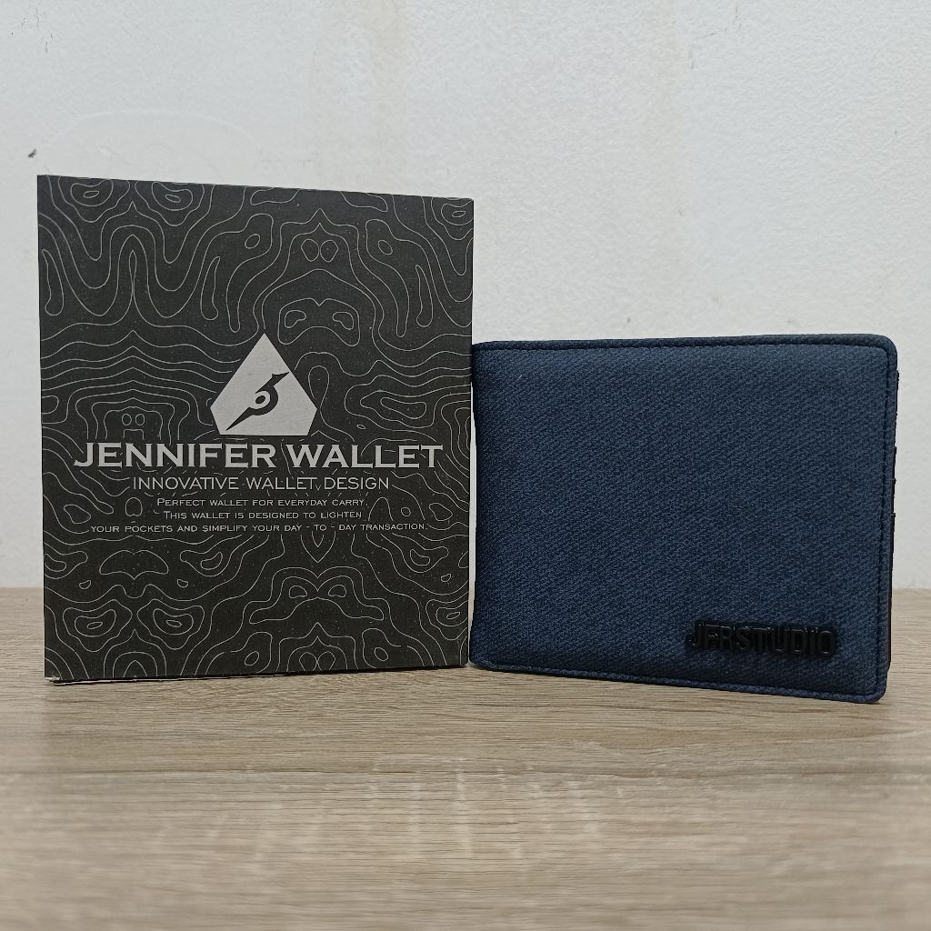 JFR Klawu Wallet - Dompet Pria Bahan Premium J65 Navy Jennifer Wallet