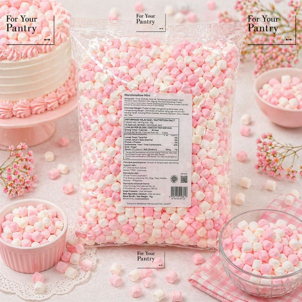 Corniche Mini Marshmallow Pink-White 1KG