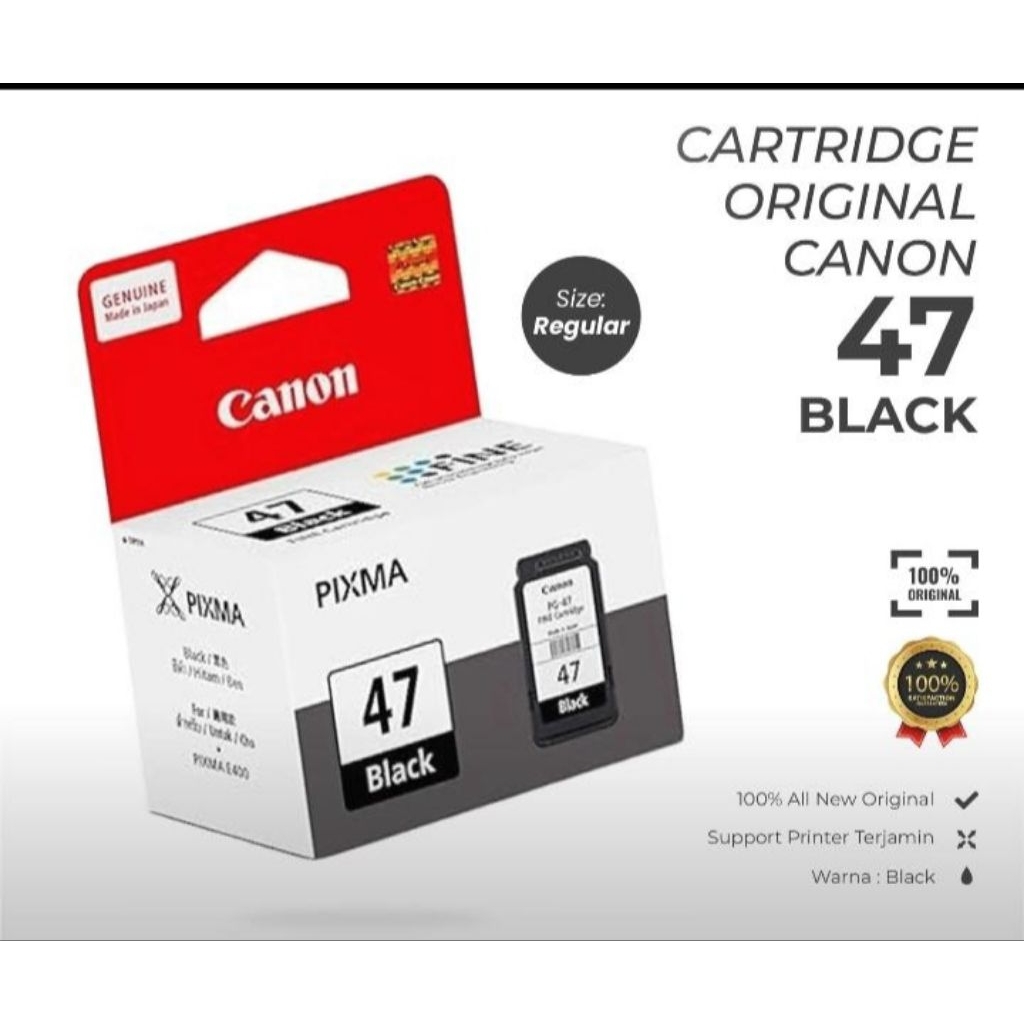 Cartridge Canon 47 black original ,utk printer canon E3170/E3370/E3470/E400/E410/E460/E470/E480/E427