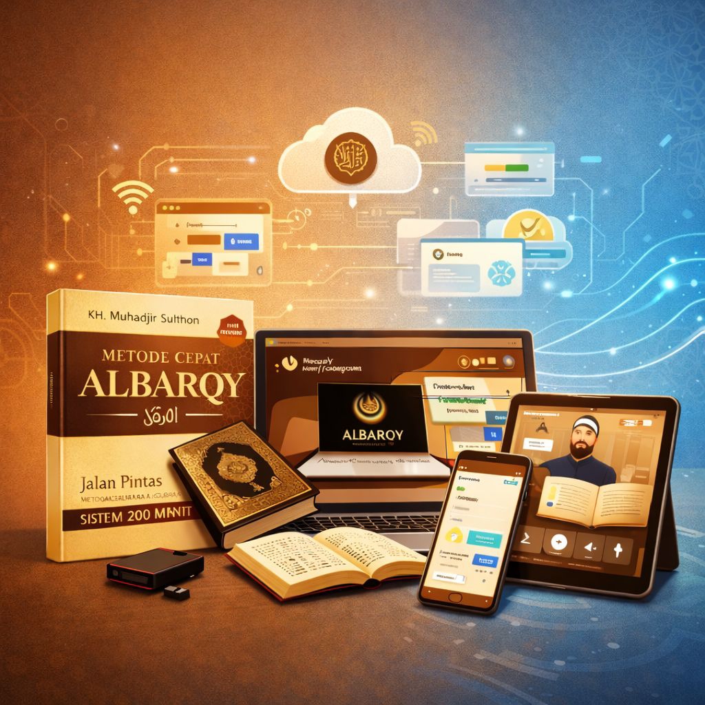 Buku Belajar Mandiri Membaca dan Mengaji Al Quran Lengkap dengan DVD (Link Pembelajaran) albarqy (AL