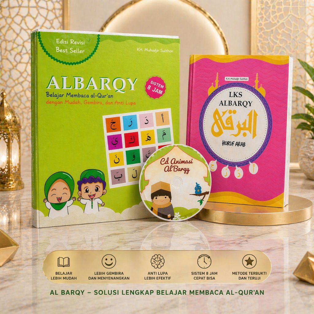 Paket 1 Grosir dan Satuan Buku di sertai Link Digital Pengganti CD Animasi untuk Belajar Membaca Al 