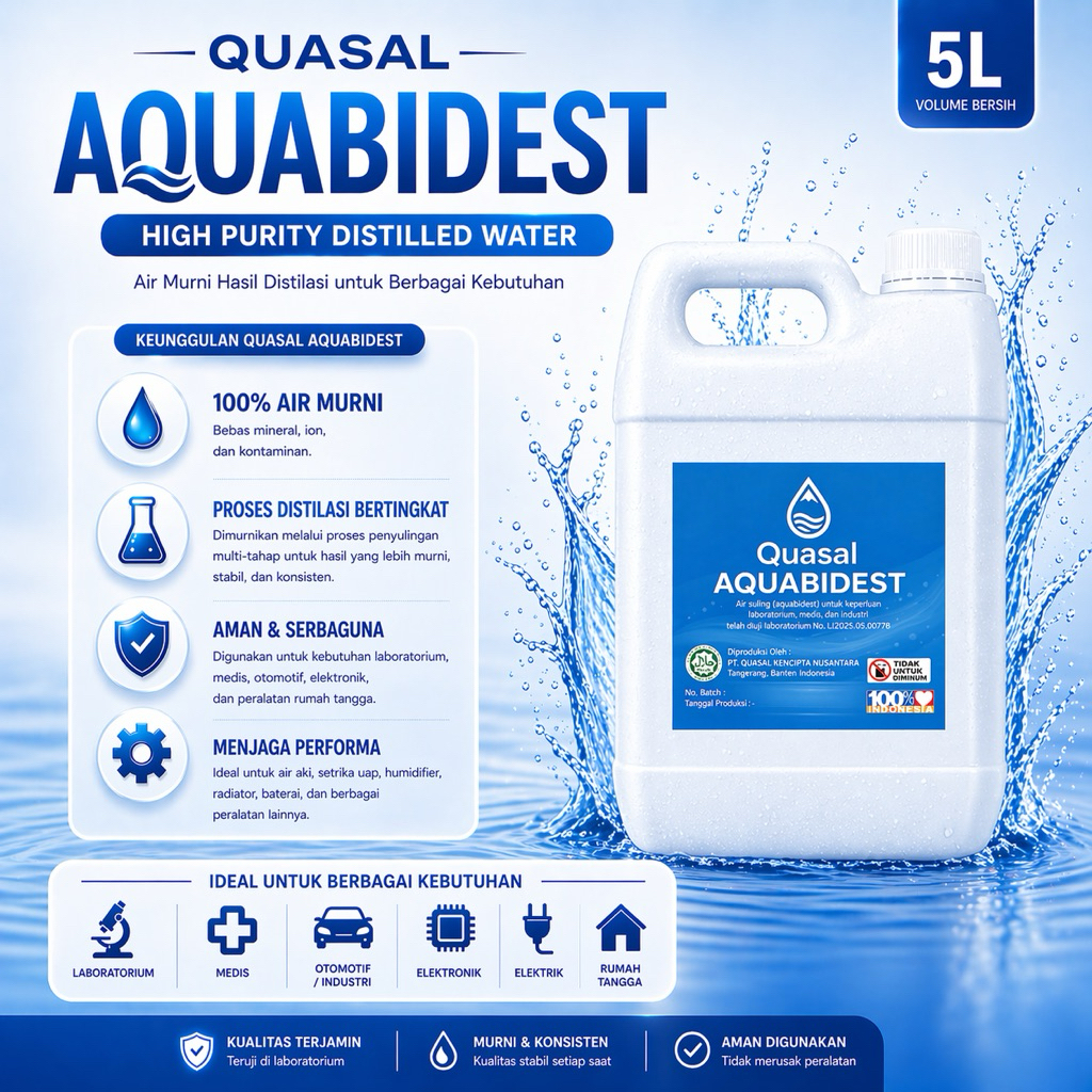 Aquabidest / Aquabidestilata / Aquabidest 5 Liter