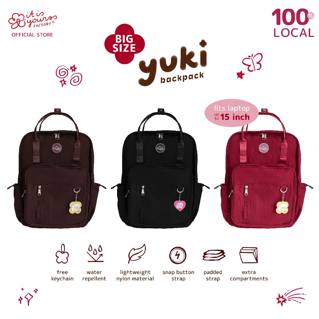 ITISYOURSS Yuki BIG SIZE Backpack | Ransel Wanita | Tas Sekolah | Tas Kampus | Backpack Cewe | Women