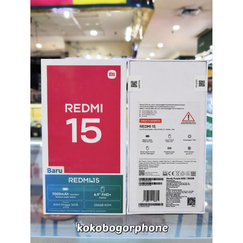 NEW Redmi 15 Ram 8+8 Rom 256gb