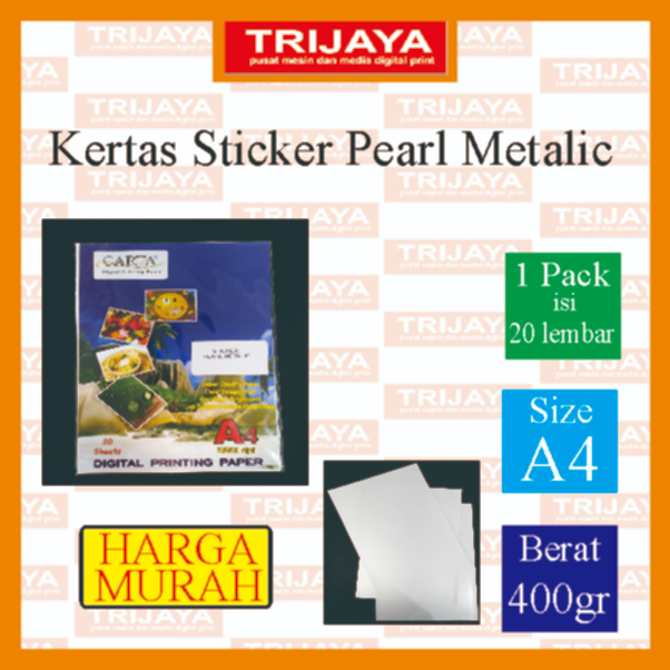 Kertas Sticker Pearl Metalic