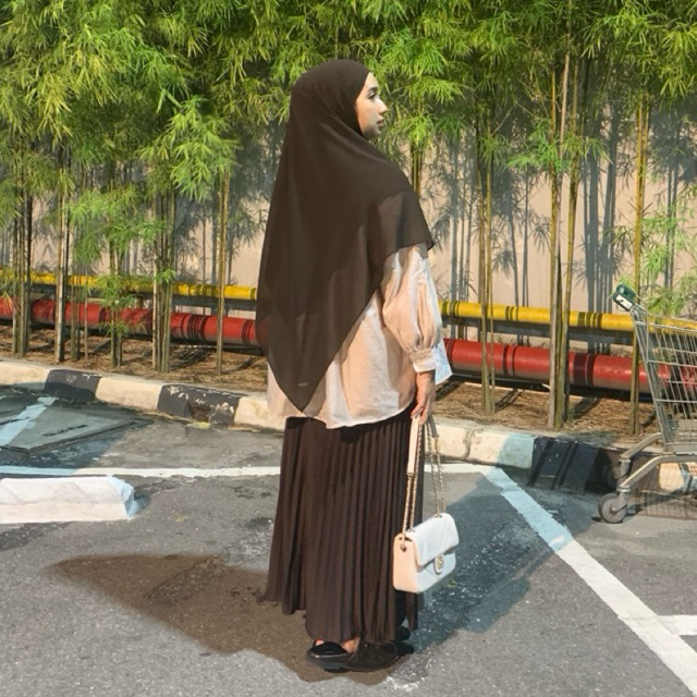 French Khimar Bandana Ceruty Babydoll Armani Premium