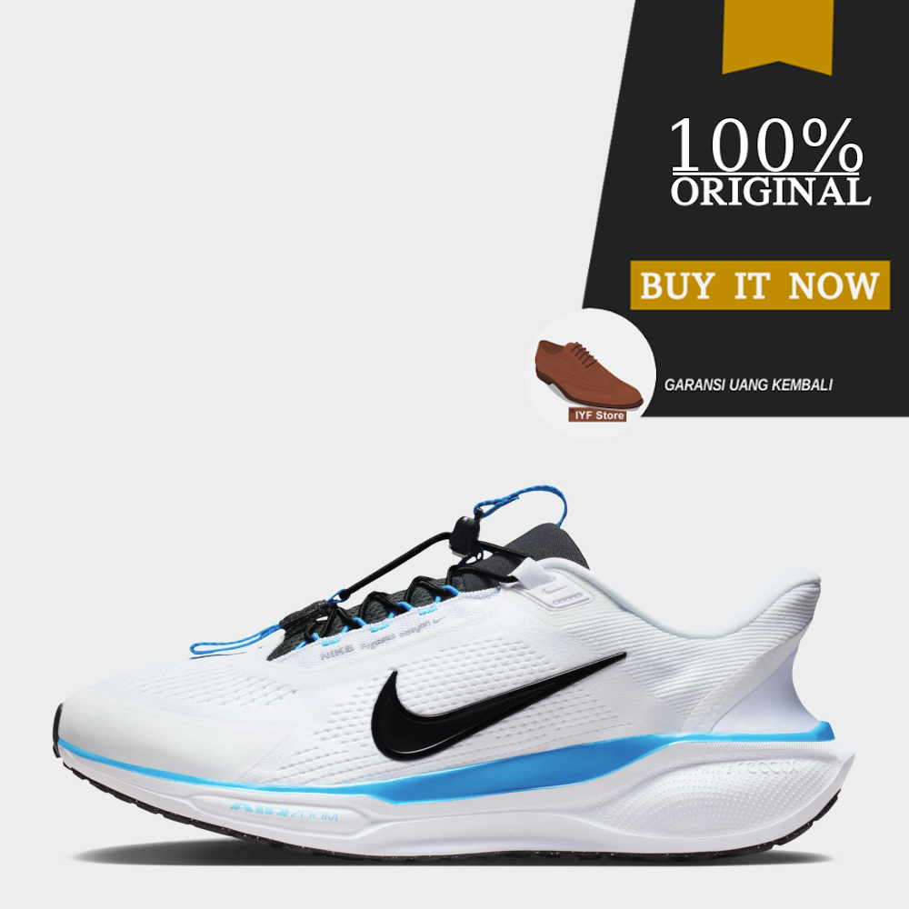 Sepatu Running Slip On Original Sepatu Nike Pegasus EasyOn - White/Blue Hero Style : FQ7837-120