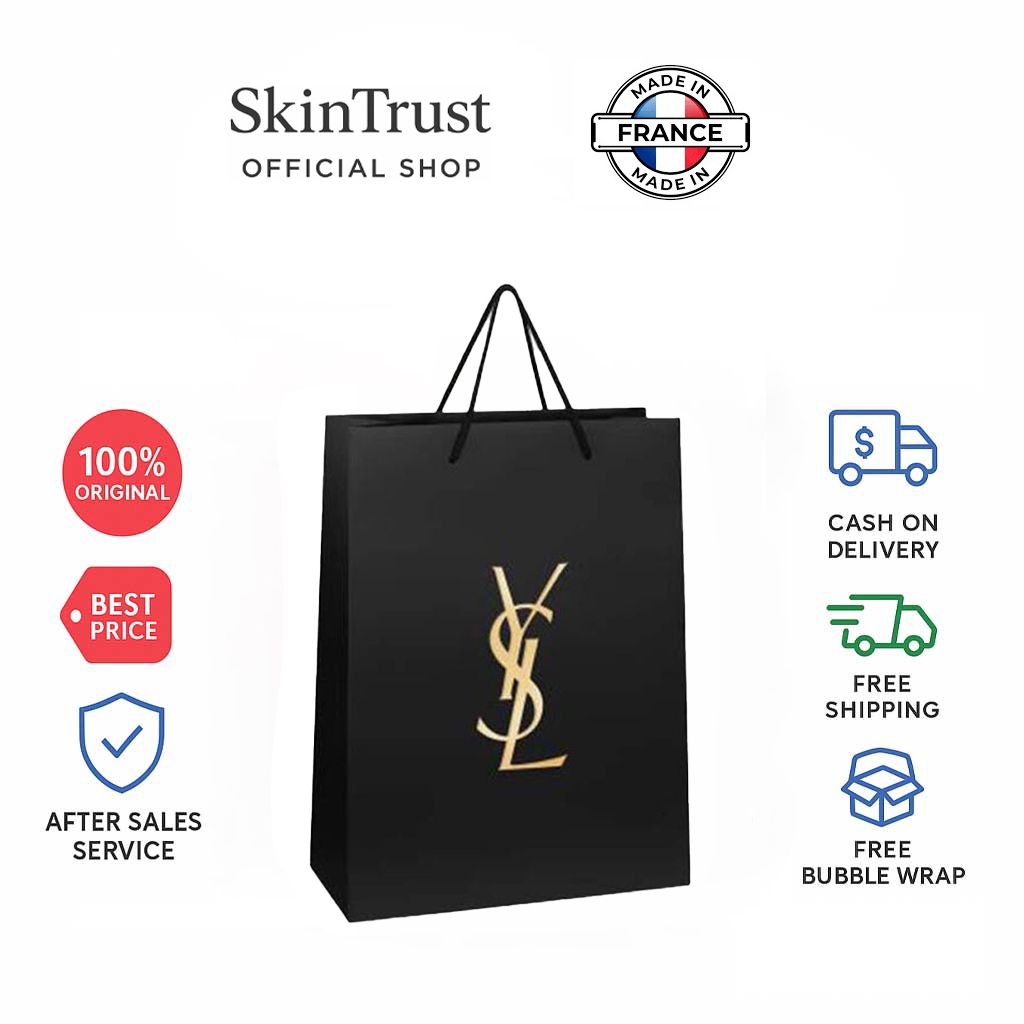 ÝŠL Paper Bag / Tas Kertas YSL – Tas Belanja Mewah, Tas Hadiah Merek Yves Saint Laurent, Kemasan Eks
