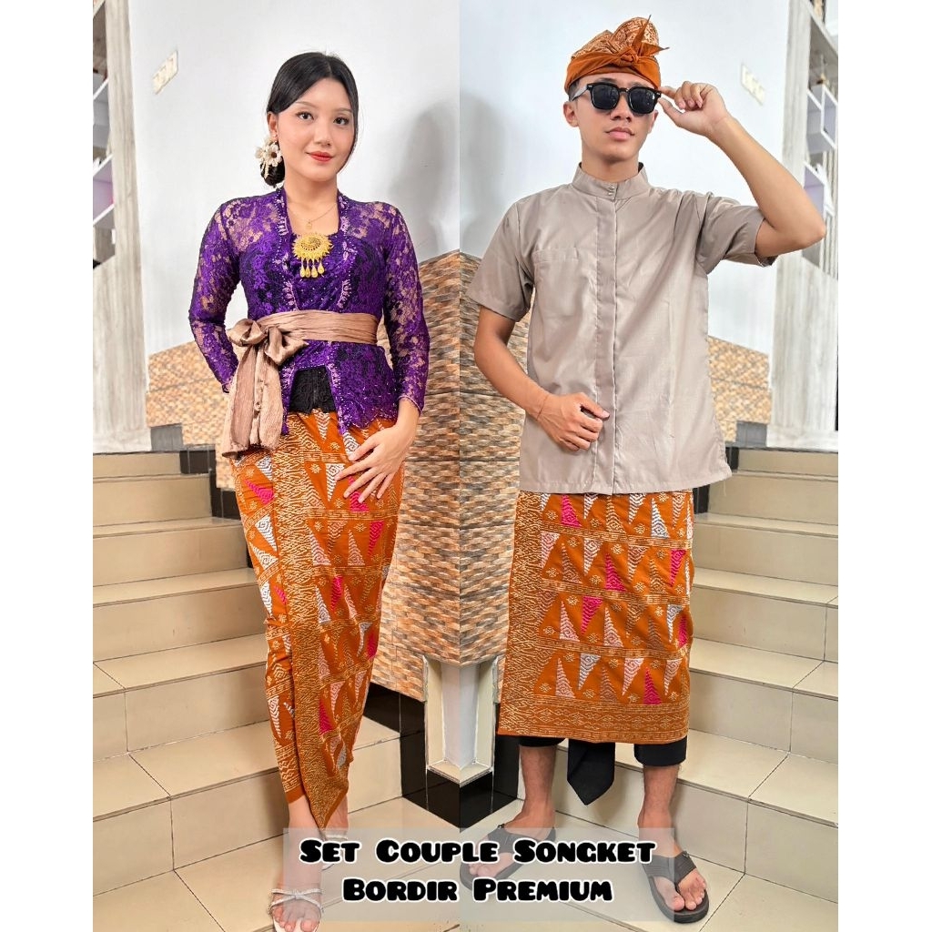 Set couple bordir Songket Bali