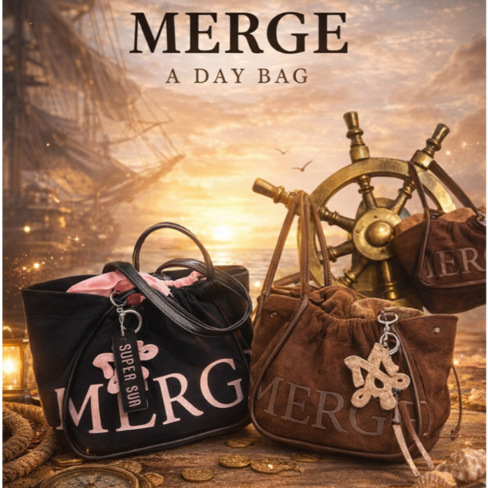 1:1 MERGE A Day Bag Tas Merge Kualitas Original Tas Bangkok Import Tas Ngantor Tas Kuliah Besar MERG