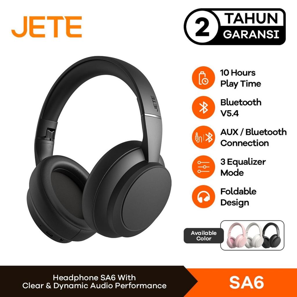 Headset Bluetooth JETE SA6 Headphone Wireless Super Bass