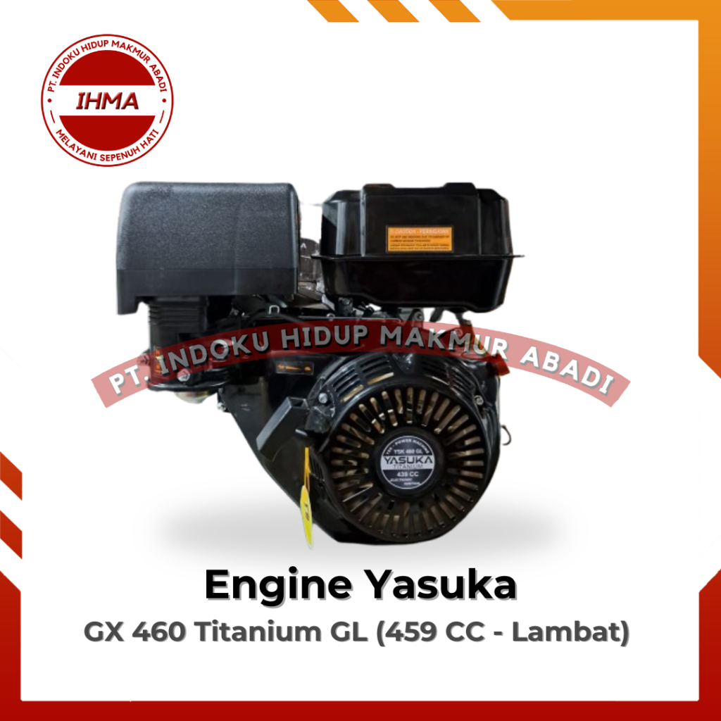 Gasioline Engine Yasuka GX 460 Titanium GL (459 cc) - Mesin Putaran Lambat