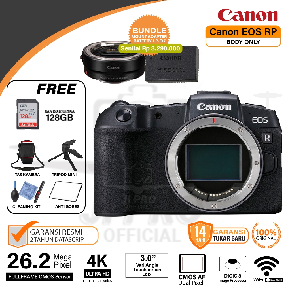 Canon EOS RP Mirrorless Digital Camera Body Only EOS RP BO - EF EOS RP Garansi Resmi