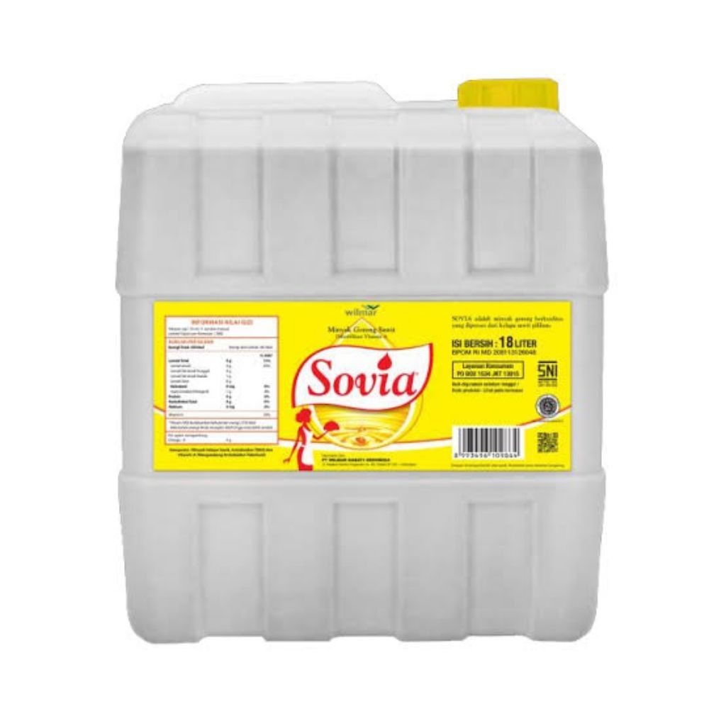 Minyak Goreng Sovia 18liter jerigen