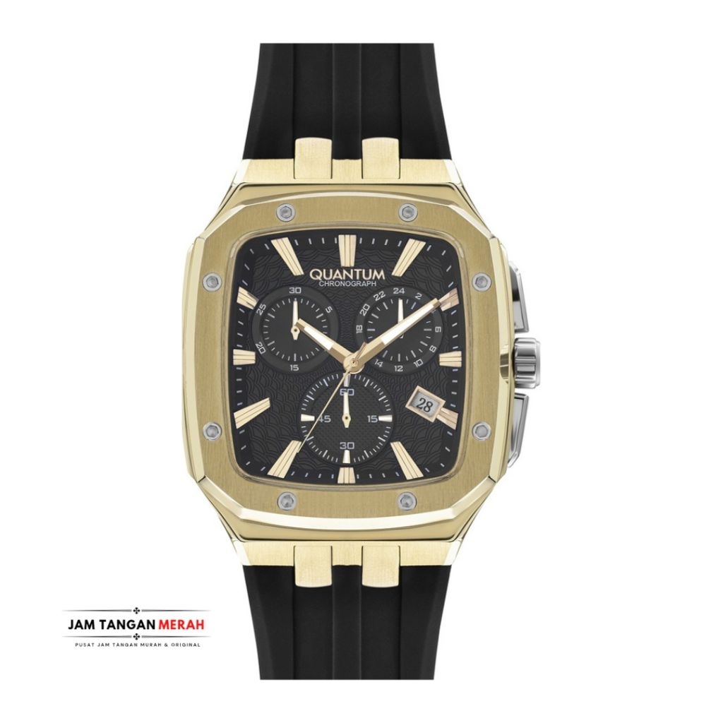 Jam Tangan Merah Quantum Hunter HNG1033.151 Black Gold