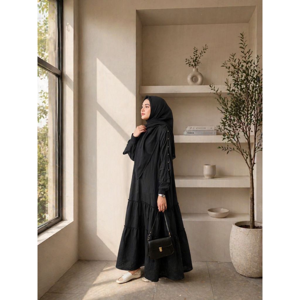 Humaira Dress | Gamis Rayon Premium Adem, Anggun & Nyaman Dipakaigamis rayon gamis wanita terbaru ga