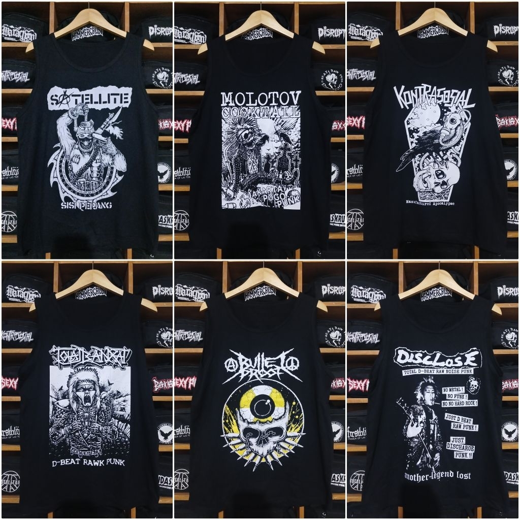 KAOS BAND PUNK ROCK LEKBONG / KAOS PUNK SINGLET TERMURAH