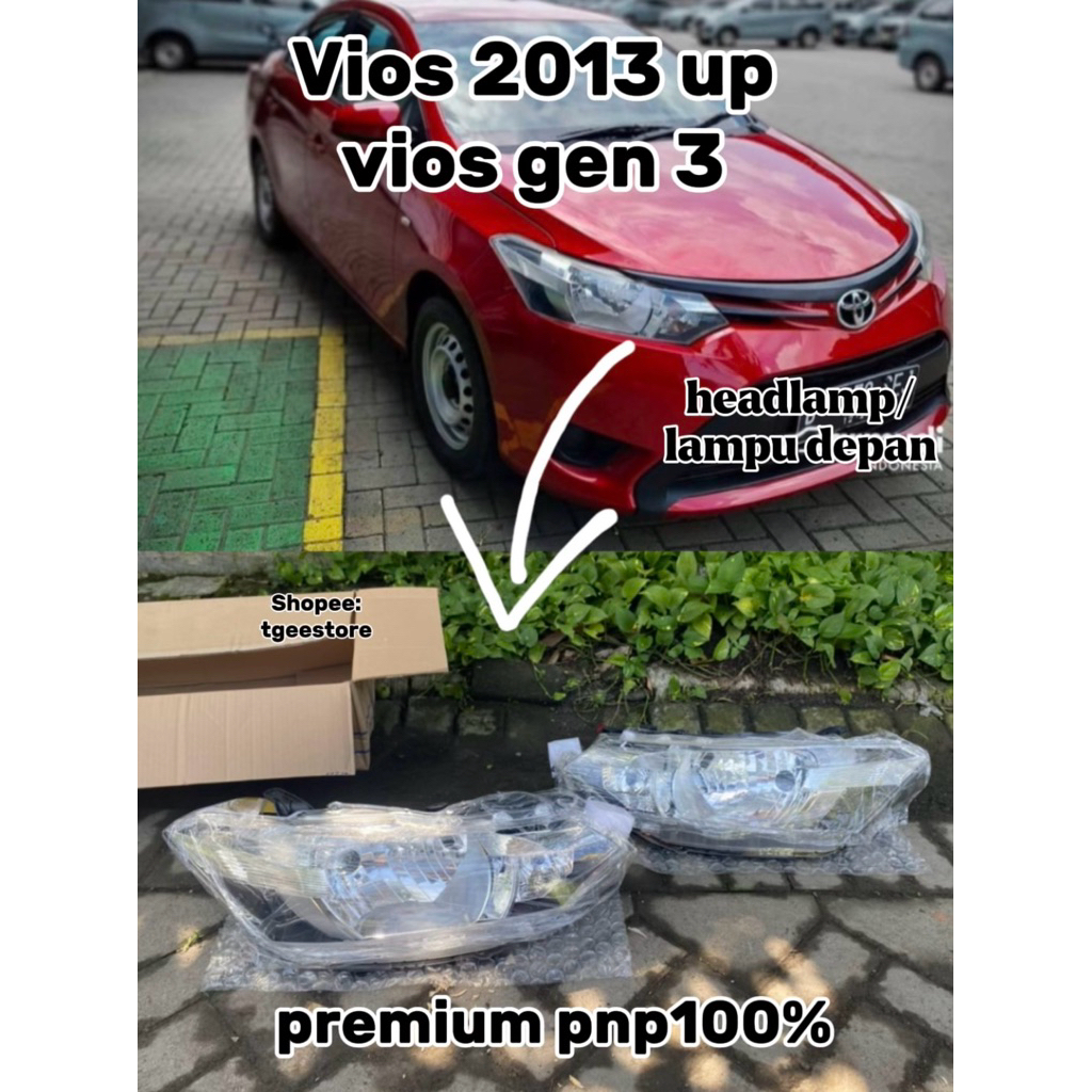 headlamp vios 2013 up ataupun vios gen 3
