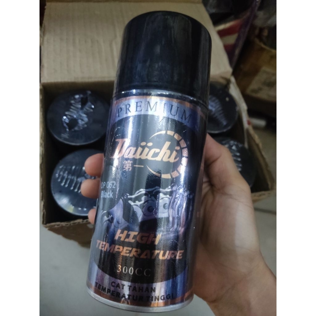 Cat semprot hi temperatur untuk knalpot anti panas hitam