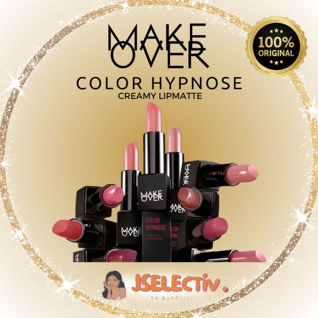 MAKE OVER LIPSTICK - COLOR HYPNOSE CREAMY LIP MATTE // JSELECTIV X JHON KOSMETIK // Lipstik Batang M