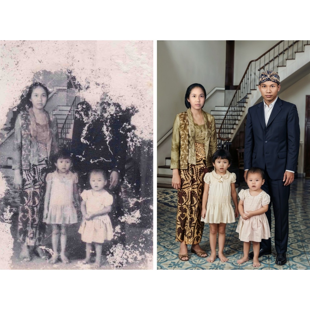 restorasi foto edit merubah foto hitam putih menjadi berwarna. manipulasi foto..edit foto jadul..edi