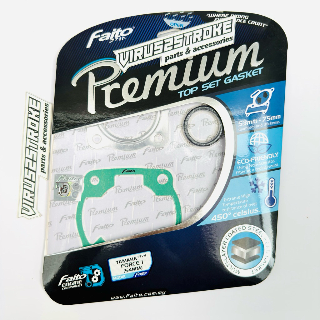 Faito Packing Gasket Top Set (Paking Blok Head Knalpot Atas) Yamaha F1ZR FIZR F1Z FIZ R Force 1 F1 O