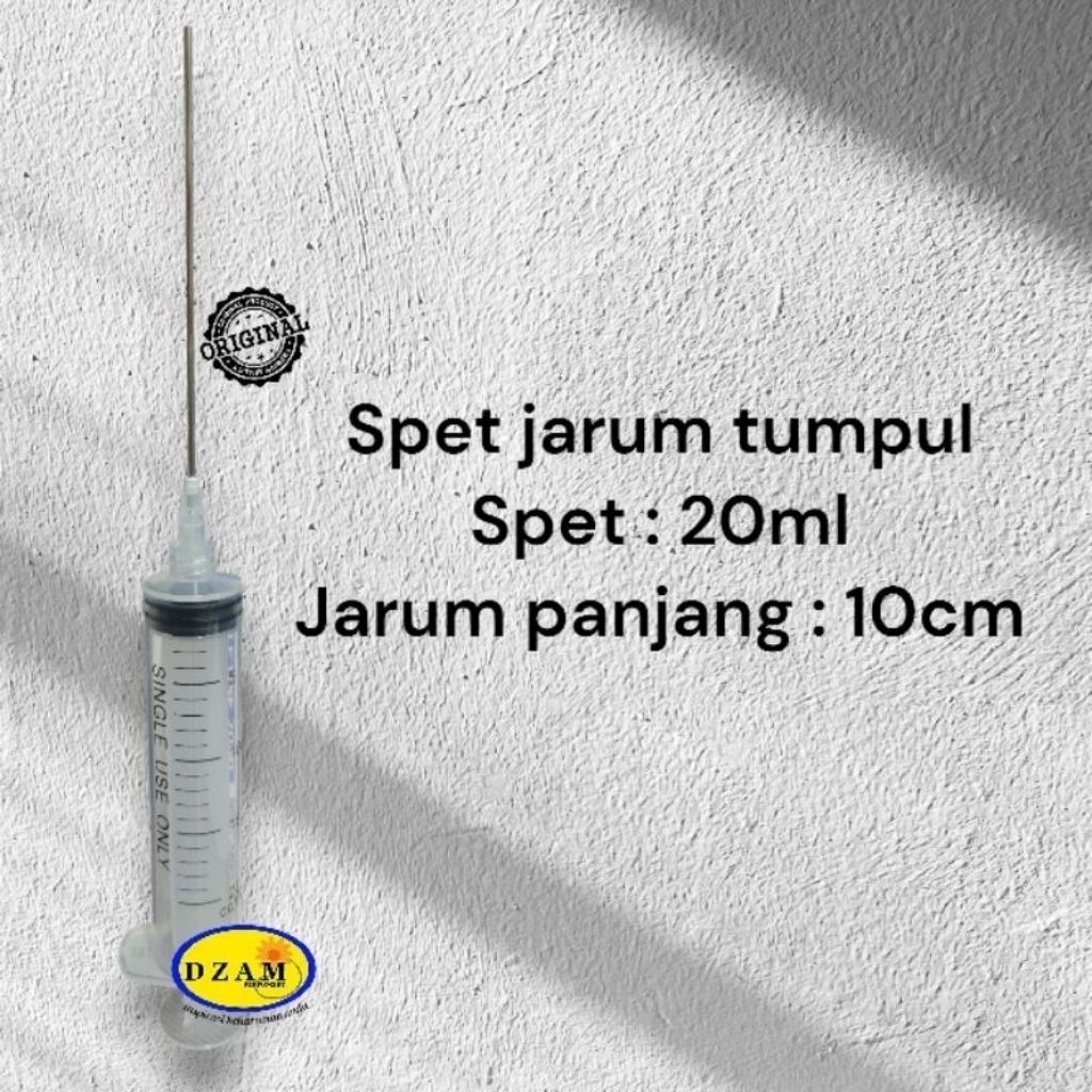 SPET SUNTIKAN 20ML + JARUM TUMPUL 10CM