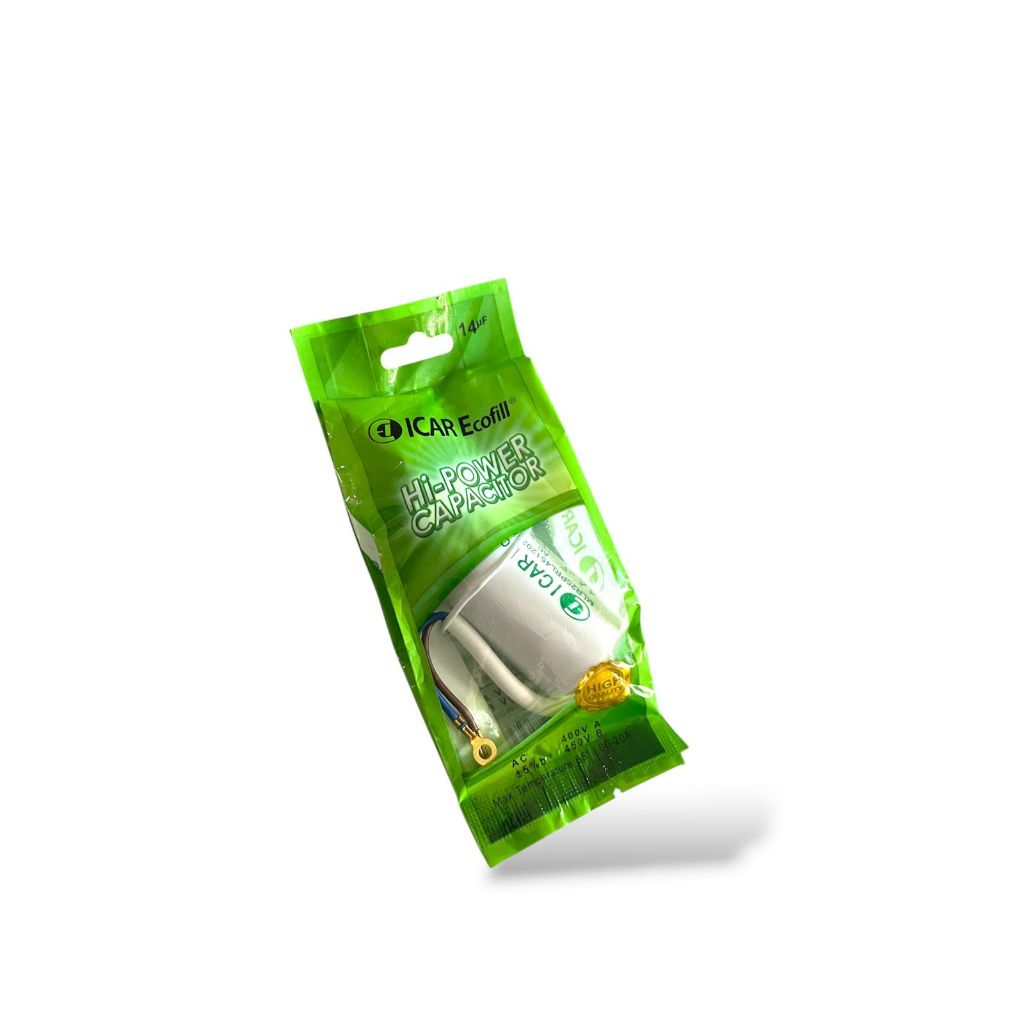 Capasitor Icar Bulat Ecofill 14uf bisa untuk pompa air mesin cuci ups