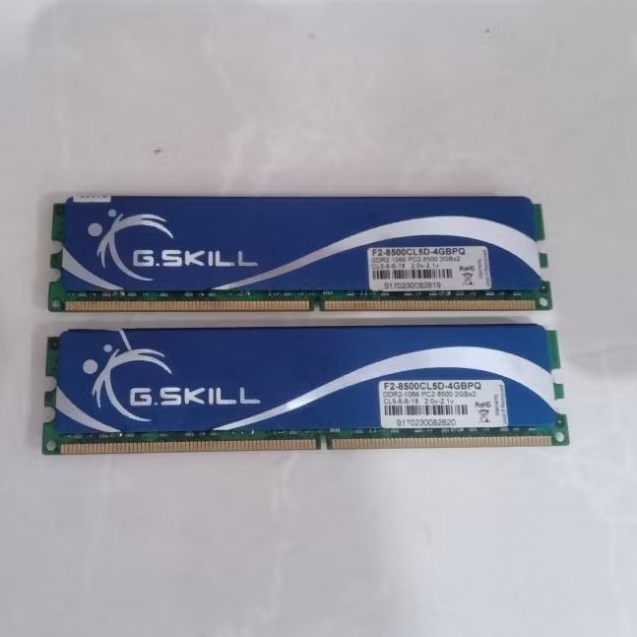 Memory RAM DDR2 PC8500 4GB Kit (2GBx2) - G.Skill F2-8500CL5D-4GBPQ