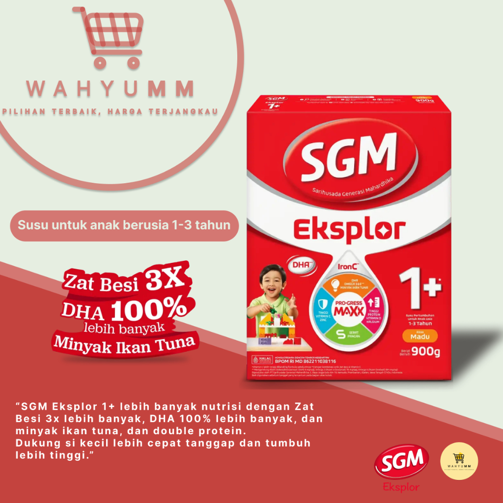 SGM 1 Plus Vanilla/Madu 900gr Susu Formula