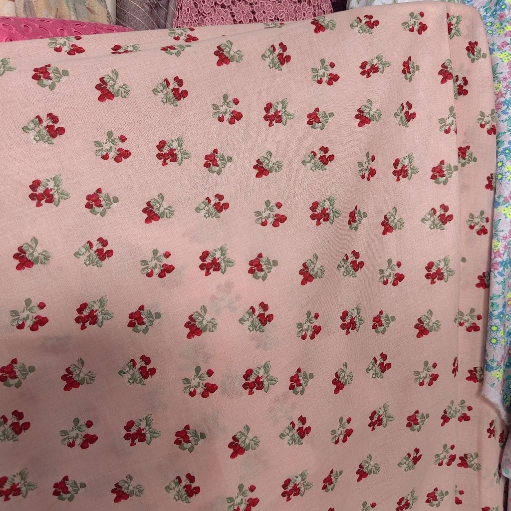 KAIN KATUN PARIS PREMIUM MOTIF BUNGA - KAIN KATUN MOTIF KEMBANG HARGA PER SETENGAH METER