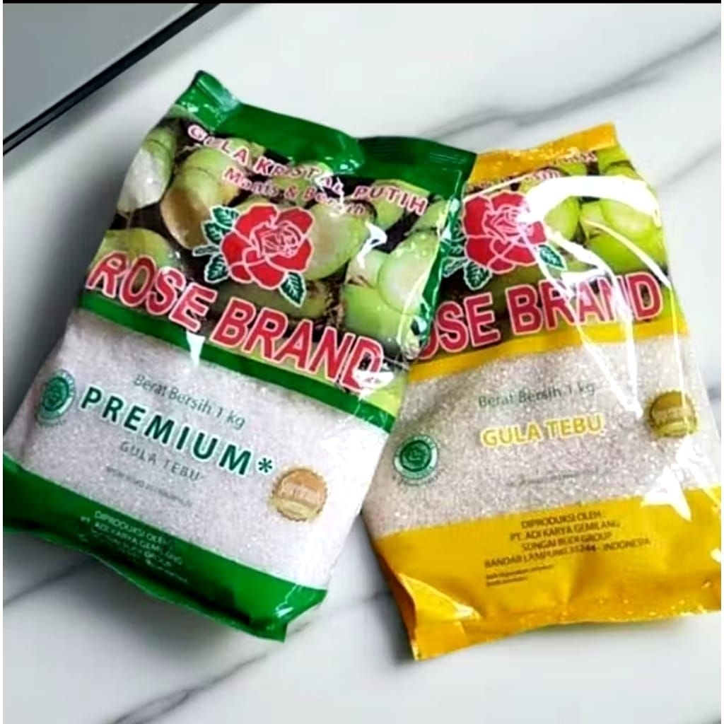 Gula Rose brand 1 kg / Rose brand gula pasir 1 kg Random Kuning Hijau / Gula pasir Rose Brand 1 Kg