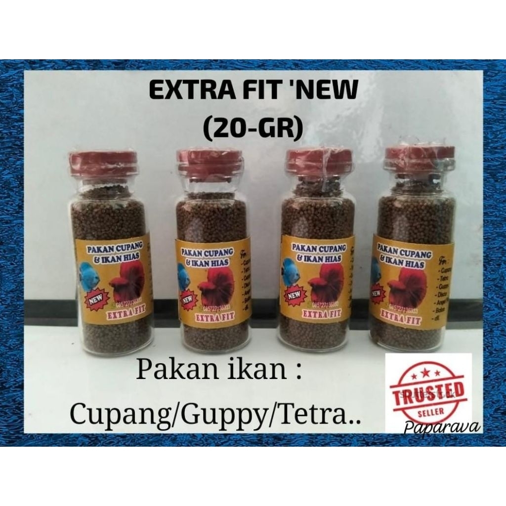 Pakan ikan Hias/ Pelet ikan Cupang,Guppy, Glofish,Tetra Kemasan Baru Botol 20gr