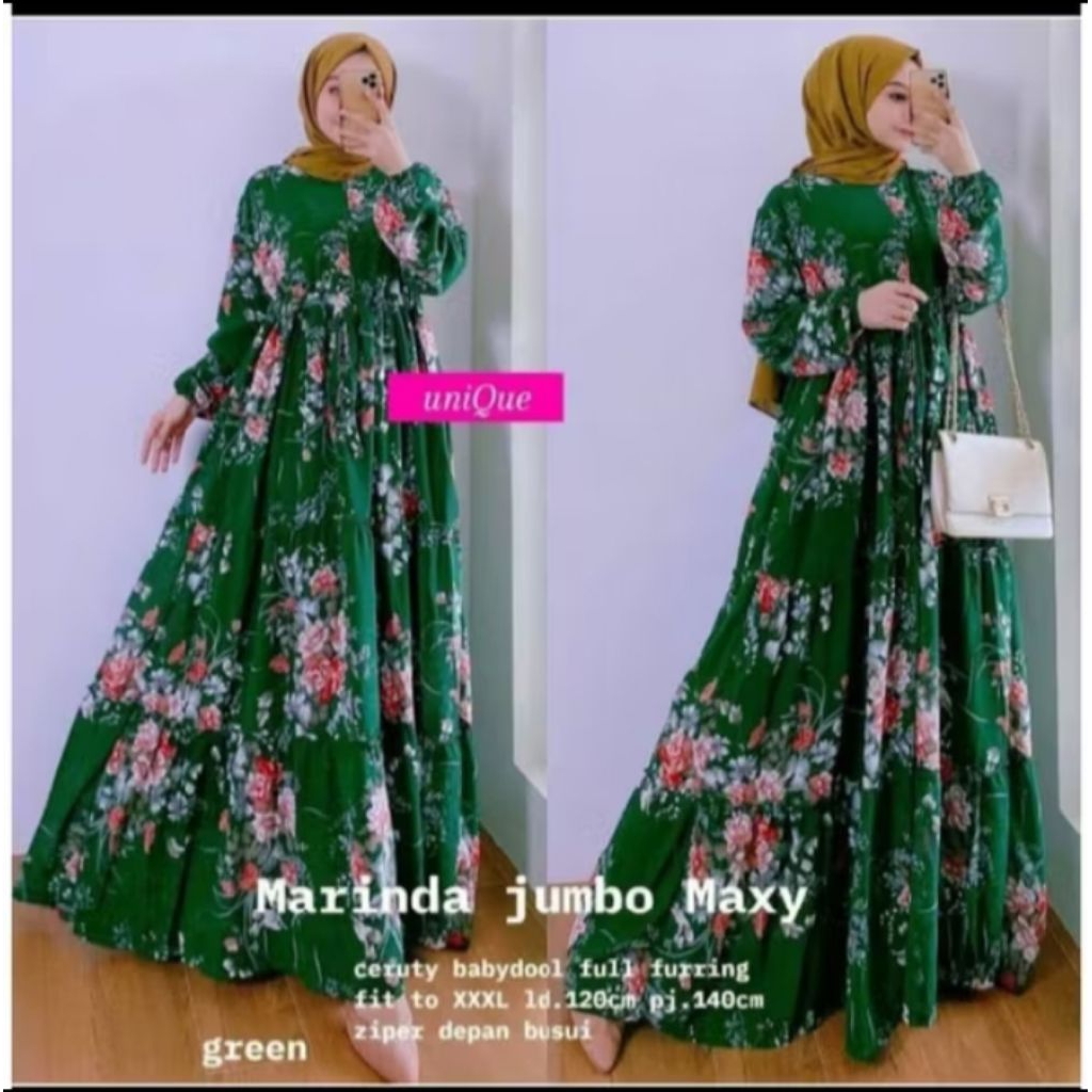 Cuci Gudang Gamis Bunga//Gamis Sakura//Gamis Bunga Sakura Jumbo Bahan Cotton Rayon