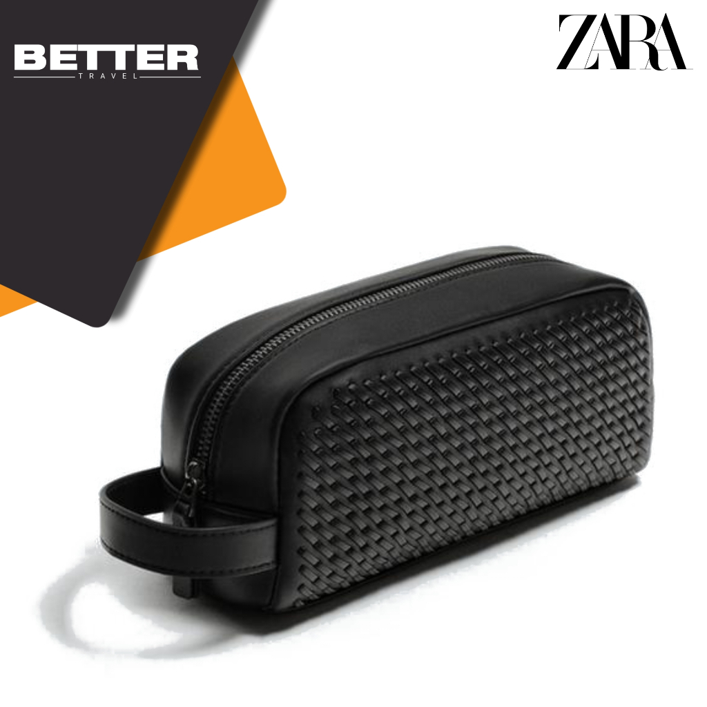 ZARA clutch pria tas handbag traveling daily pria traveling toiletry pouch