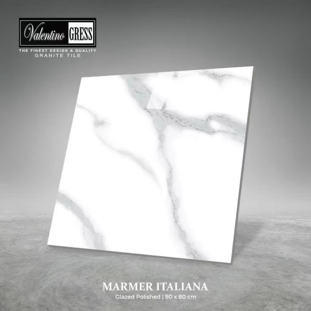 Granite Lantai 80x80 Marmer Italiana | Valentino Gress | Glazed Polished