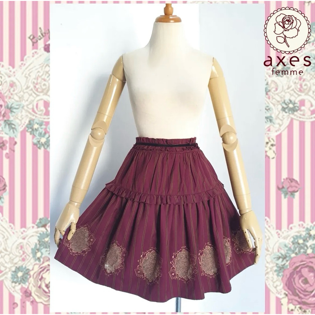 Austina - Rok Perempuan Axes Femme Bourdeaux Royal Skirt