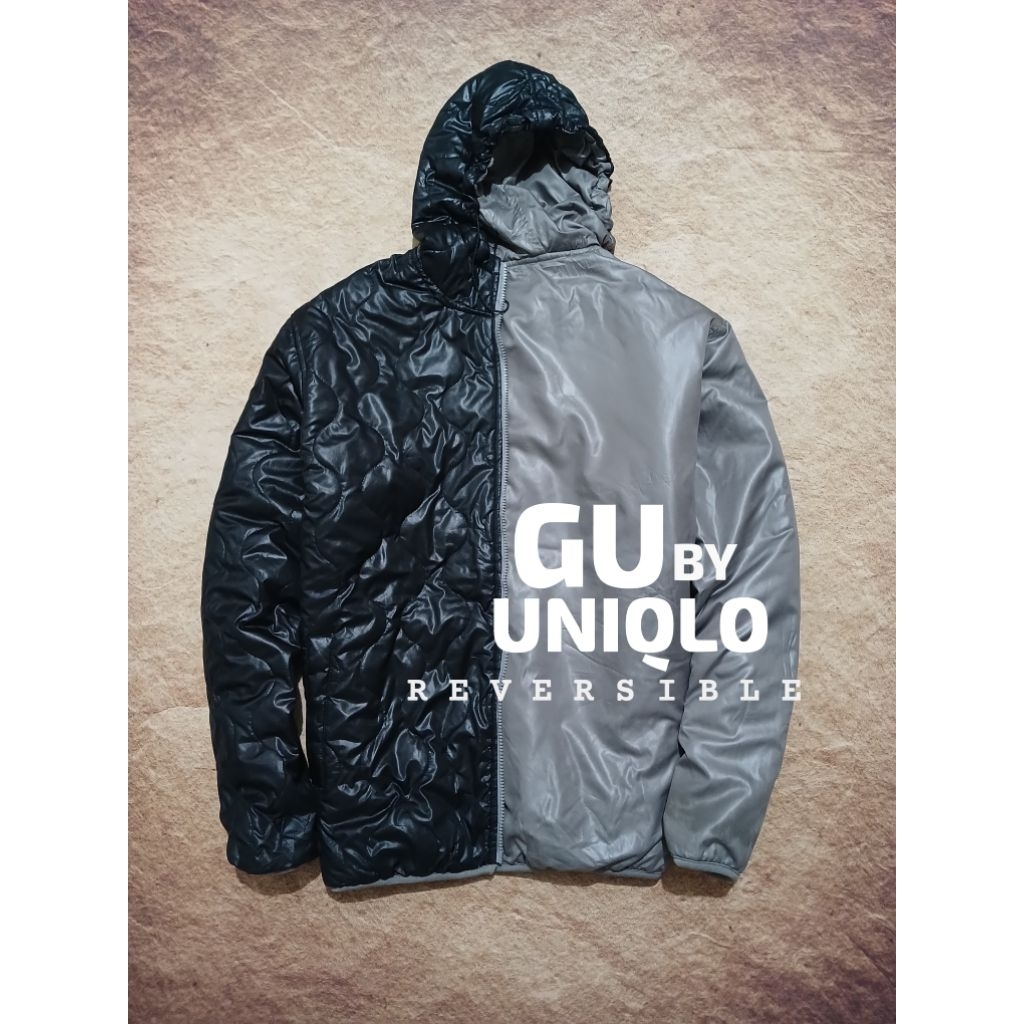 Jaket reversible keren GU by UNIQLO bekas pakai