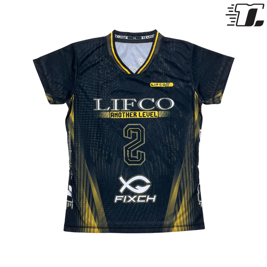 Lifco Jersey Voli Cewek Premium  Full Printing Arimbi Series Black Gold