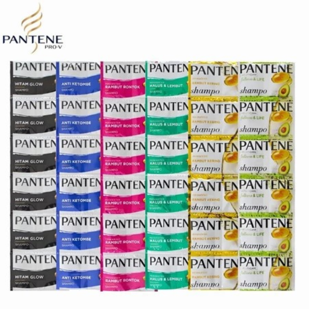 Shampo Pantene Sachet 10ml isi 12pcs - Pilihan Varian Rambut Halus Lembut