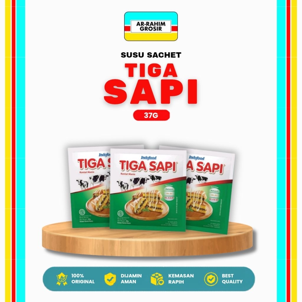 Susu Sachet Tiga Sapi |1 Renceng 6pcs|